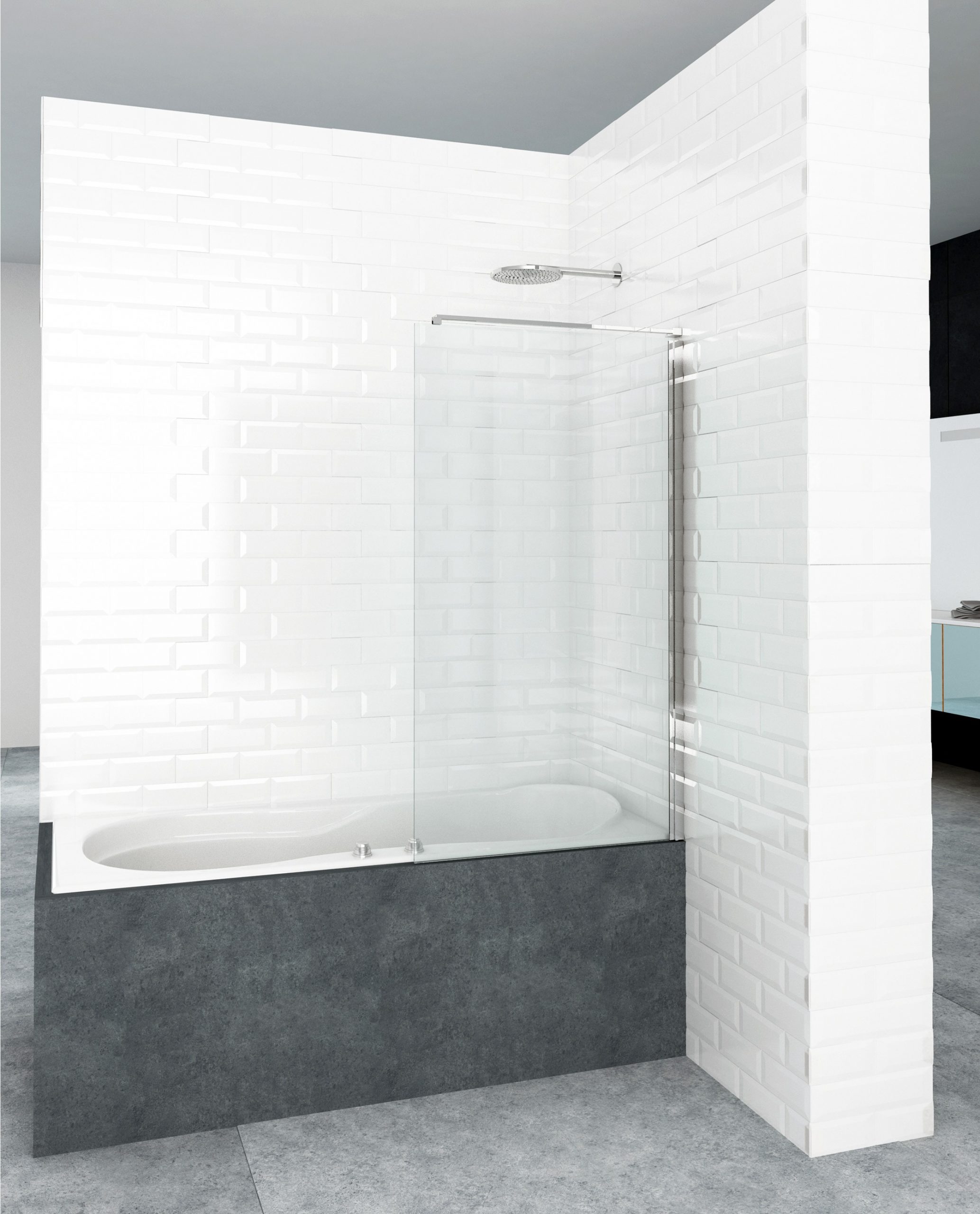 Bon Bath Fixed Bath Screen Shower screens, splashbacks, wardrobes, bathroom ware, engineered